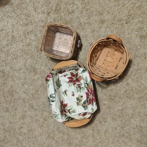 3 small longaberger baskets